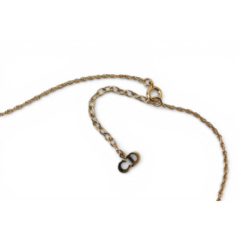 Dior Necklace Pendant Vintage CD Logo Circle Gold — view 4