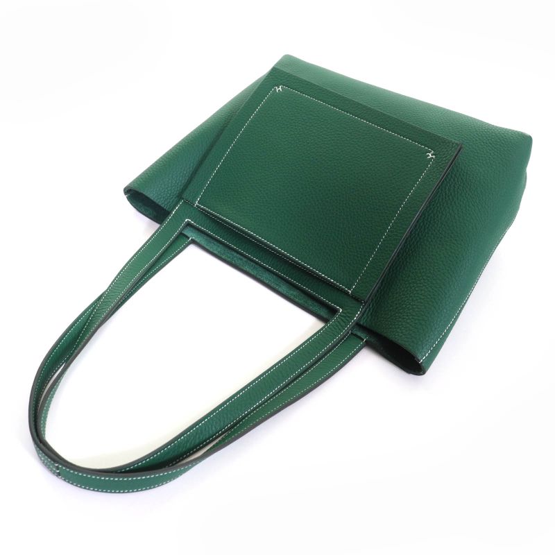Hermes Cabas Serie 31 Taurillon Clemence Vert Moyen Tote Bag Storage — view 5