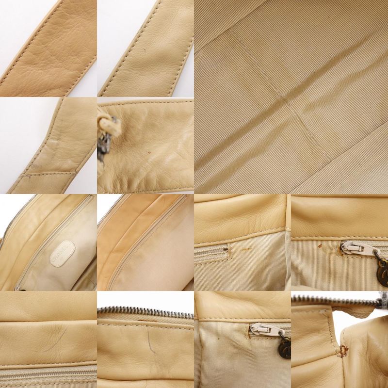 Chanel Lambskin Beige Shoulder Bag — view 8