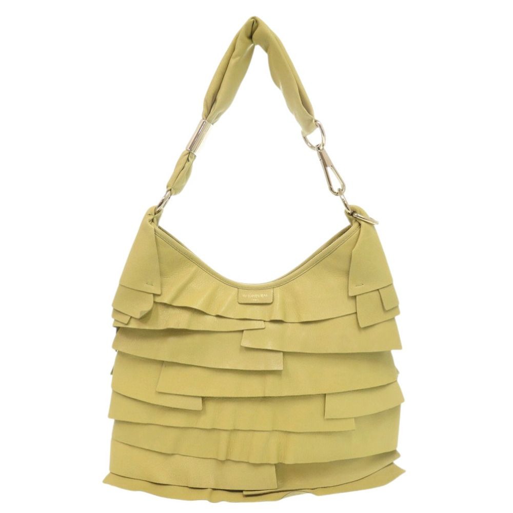Saint Laurent Yves Tropez Leather Yellow Handbag
