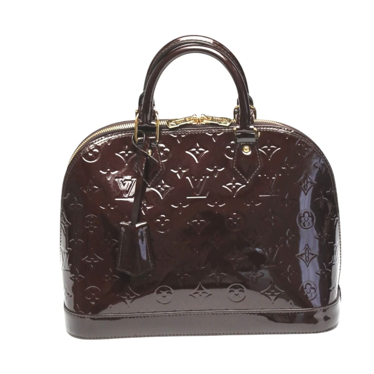 Louis Vuitton Vernis Handbag Alma PM Wine Red