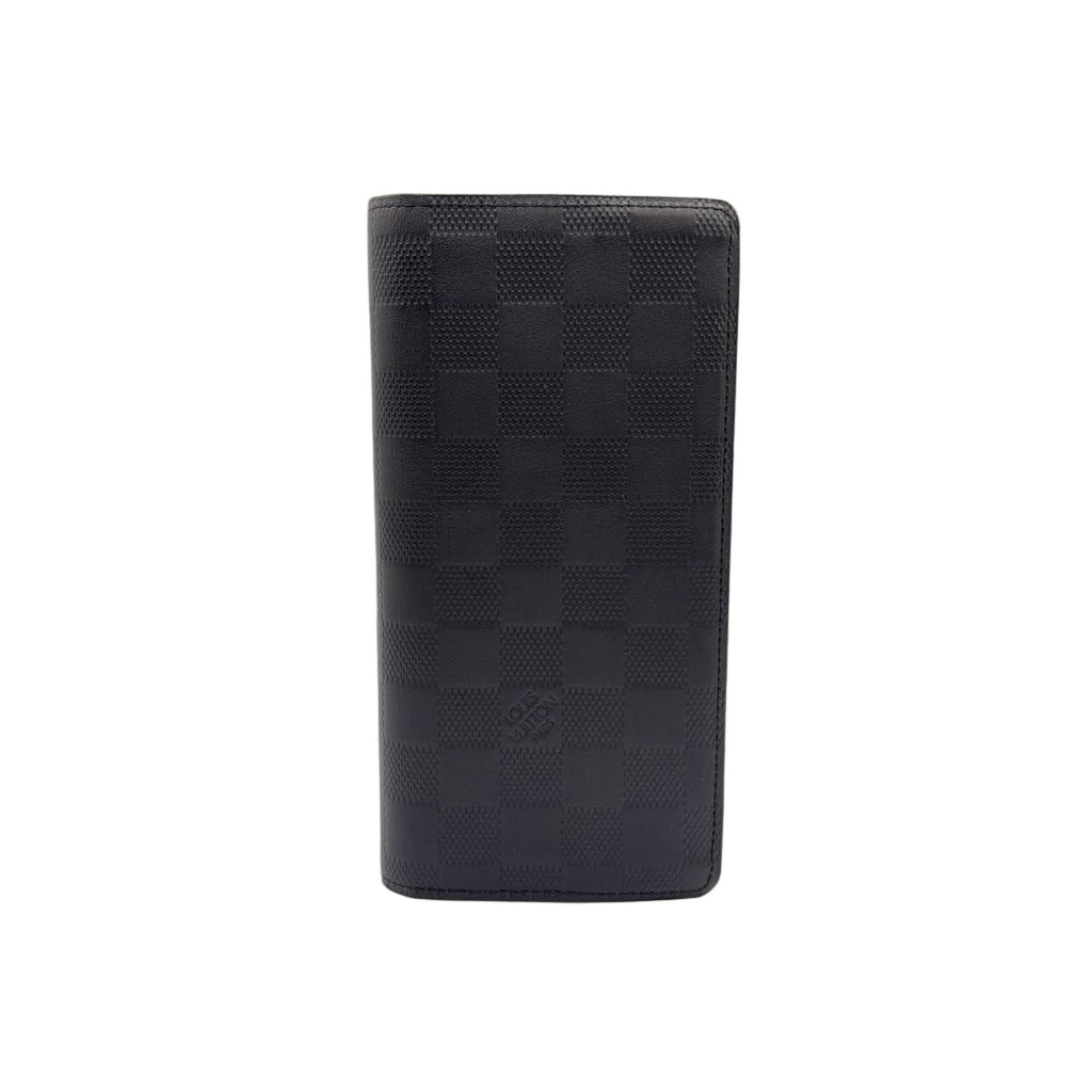 Louis Vuitton Portefeuille Brazza Damier Infini Leather Black Bifold Wallet