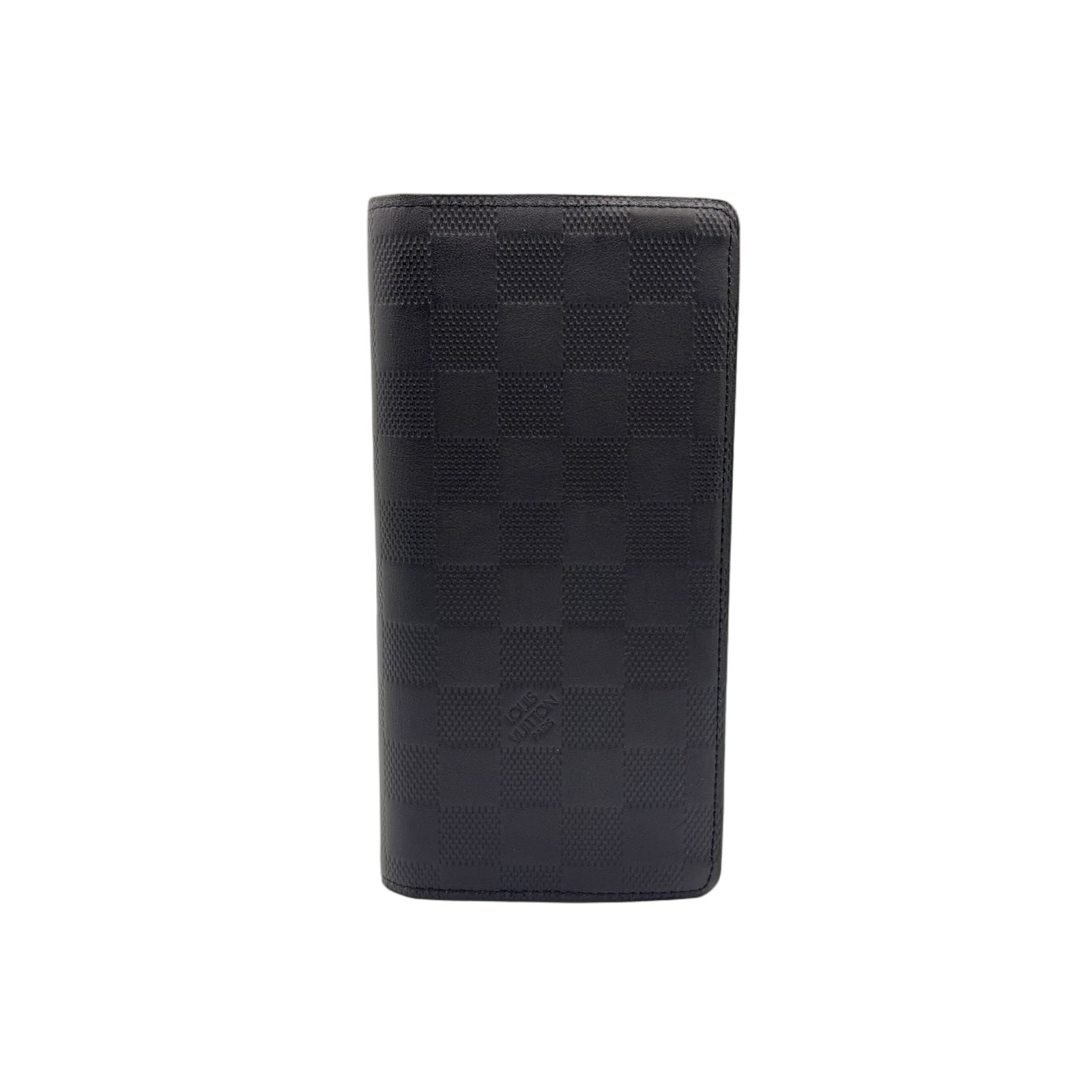 Louis Vuitton Portefeuille Brazza Damier Infini Leather Black Bifold Wallet