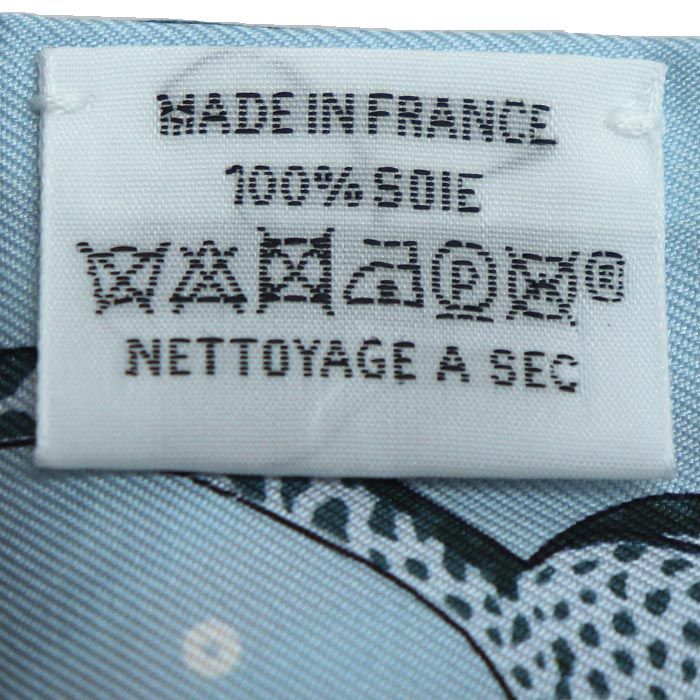 Hermes Guepards Bandana Cheetah Scarf Blue Marine Clesol Ciel Green — view 4