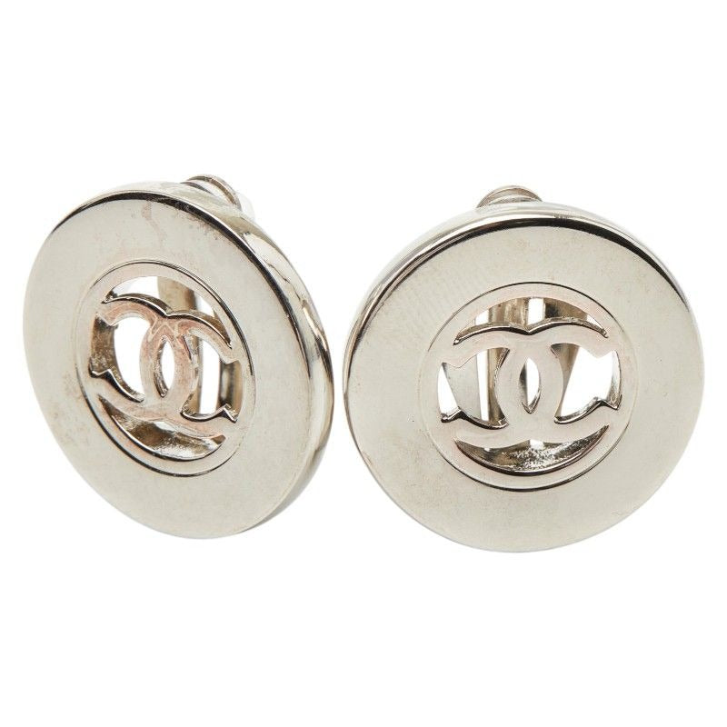 Chanel CC Logo Silver Metal Ring