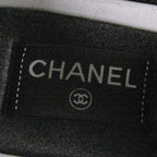 Chanel Leather Suede CC Logo Low Cut Sneakers Ivory Black — view 9