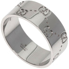 Gucci GG Icon Wide Ring 18K White Gold