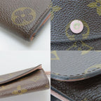 Louis Vuitton Long Wallet Portefeuille Emilie Monogram Brown Rose — view 4