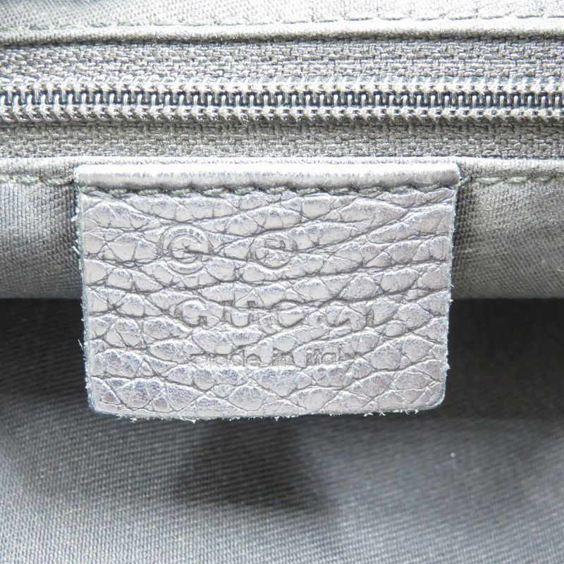 Gucci GG Canvas Silver Hardware Black Shoulder Bag 1087 — view 6