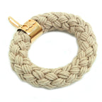 Celine Pendant Top Scrunchie Beige Gold Hardware Plated Accessory — view 3