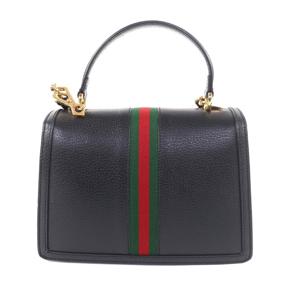Gucci Ophidia Medium Bag Leather 2-Way Black Gold — view 3