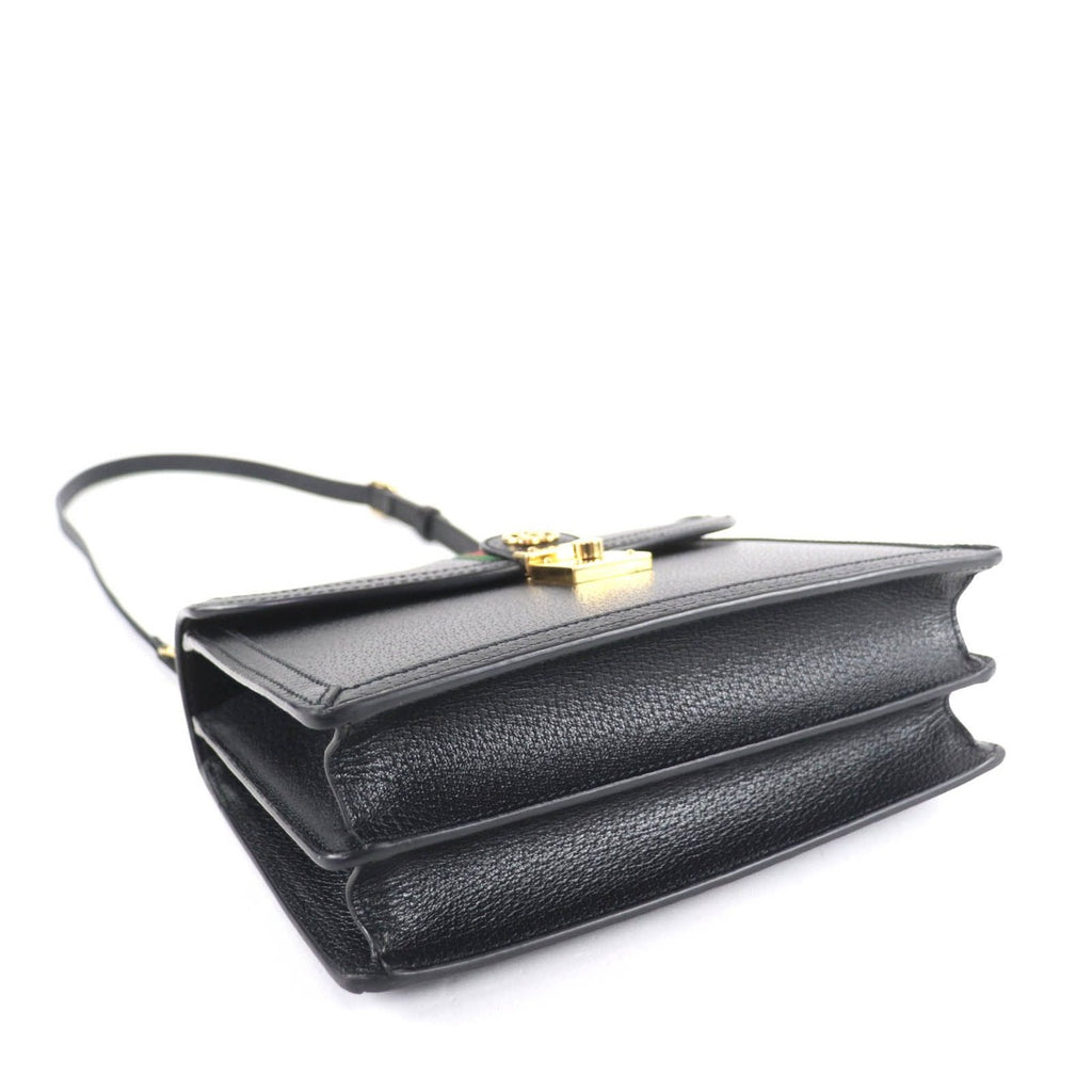 Gucci Ophidia Medium Bag Leather 2-Way Black Gold — view 4