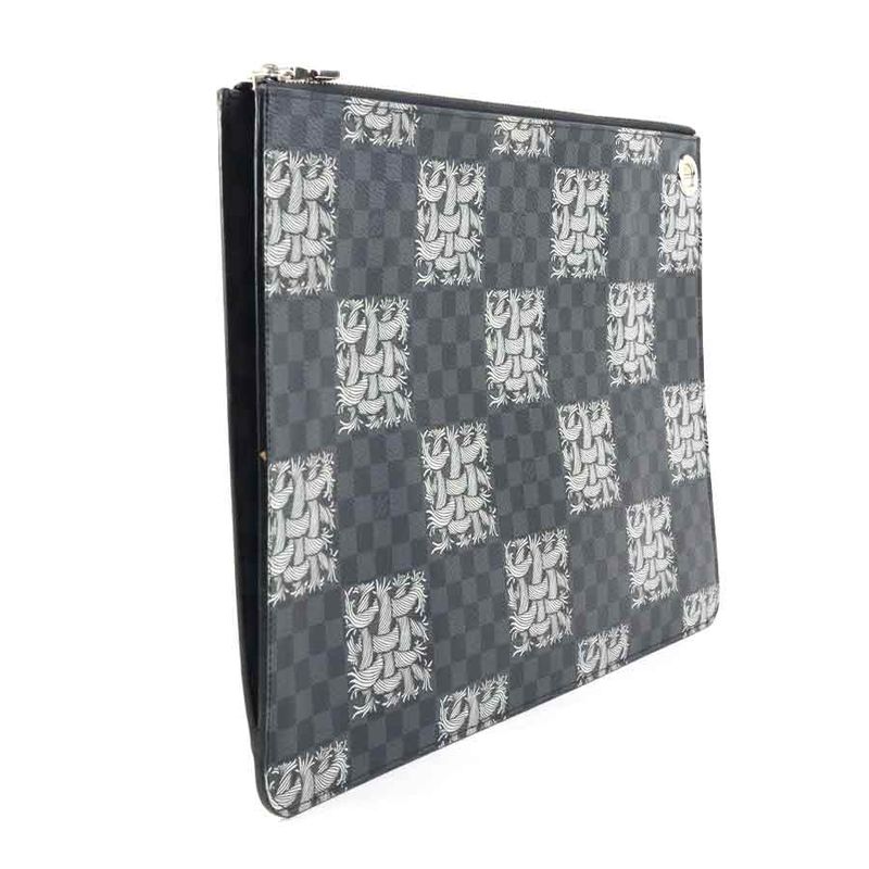 Louis Vuitton Clutch Bag Damier Graphite Christopher Nemeth Pochette Jules GM — view 2