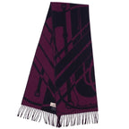 Hermes Muffler Shawl Fringe Clic Clac Scarf