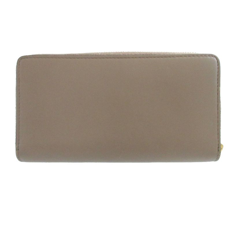 Gucci Bamboo Leather Beige Round Zipper Long Wallet 0319 — view 2