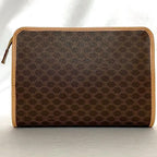 Celine Clutch Bag Brown Beige Macadam — view 4