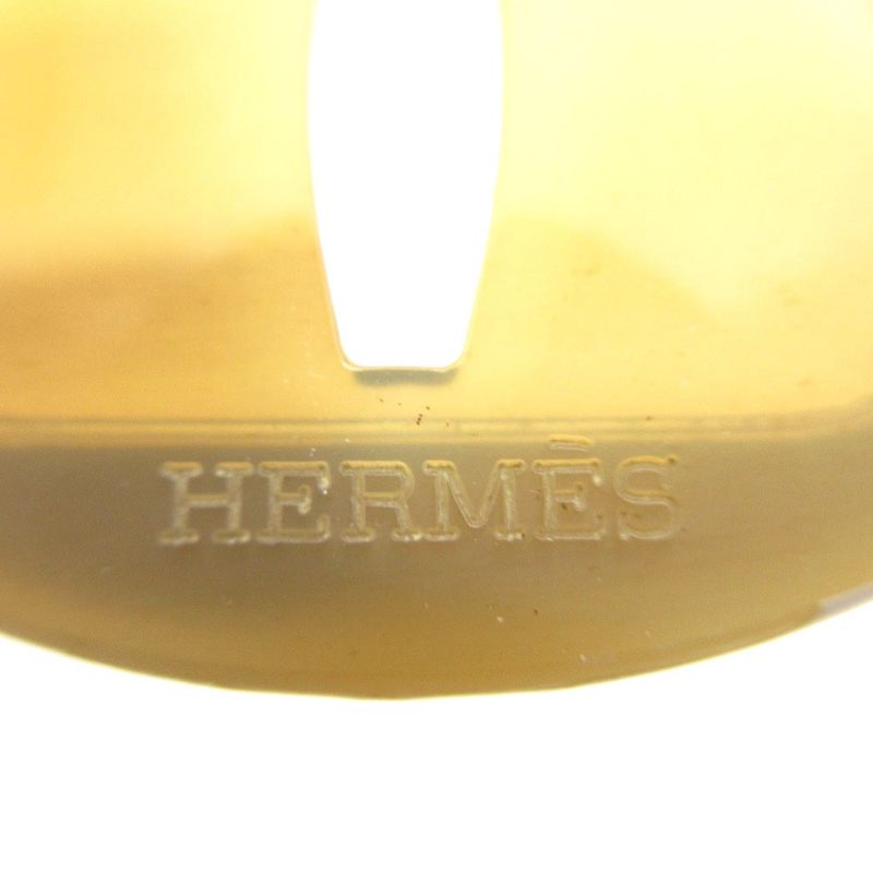 Hermes Buffalo Horn Necklace White Brown 0219 — view 5