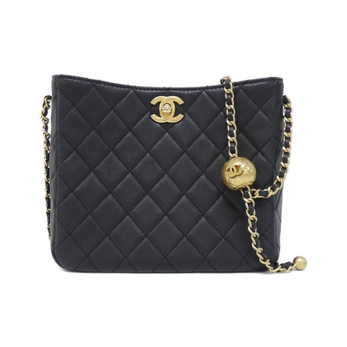 Chanel Shoulder Bag Black Mat