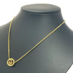 Christian Dior GP Rhinestone Logo Necklace Gold — view 4