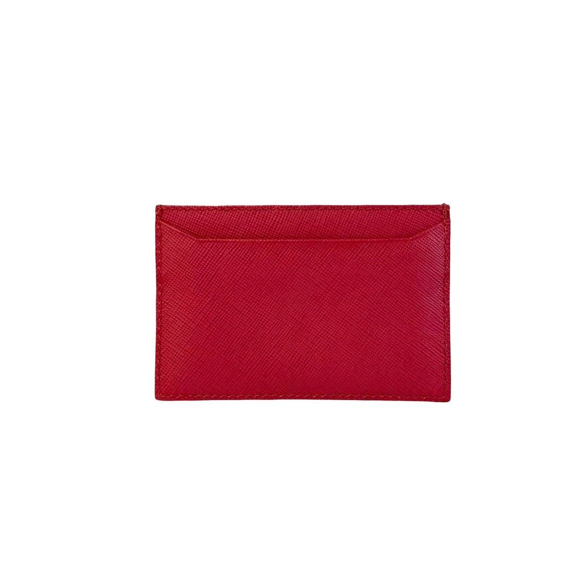 Prada Logo Gold Saffiano Leather Card Case — view 2