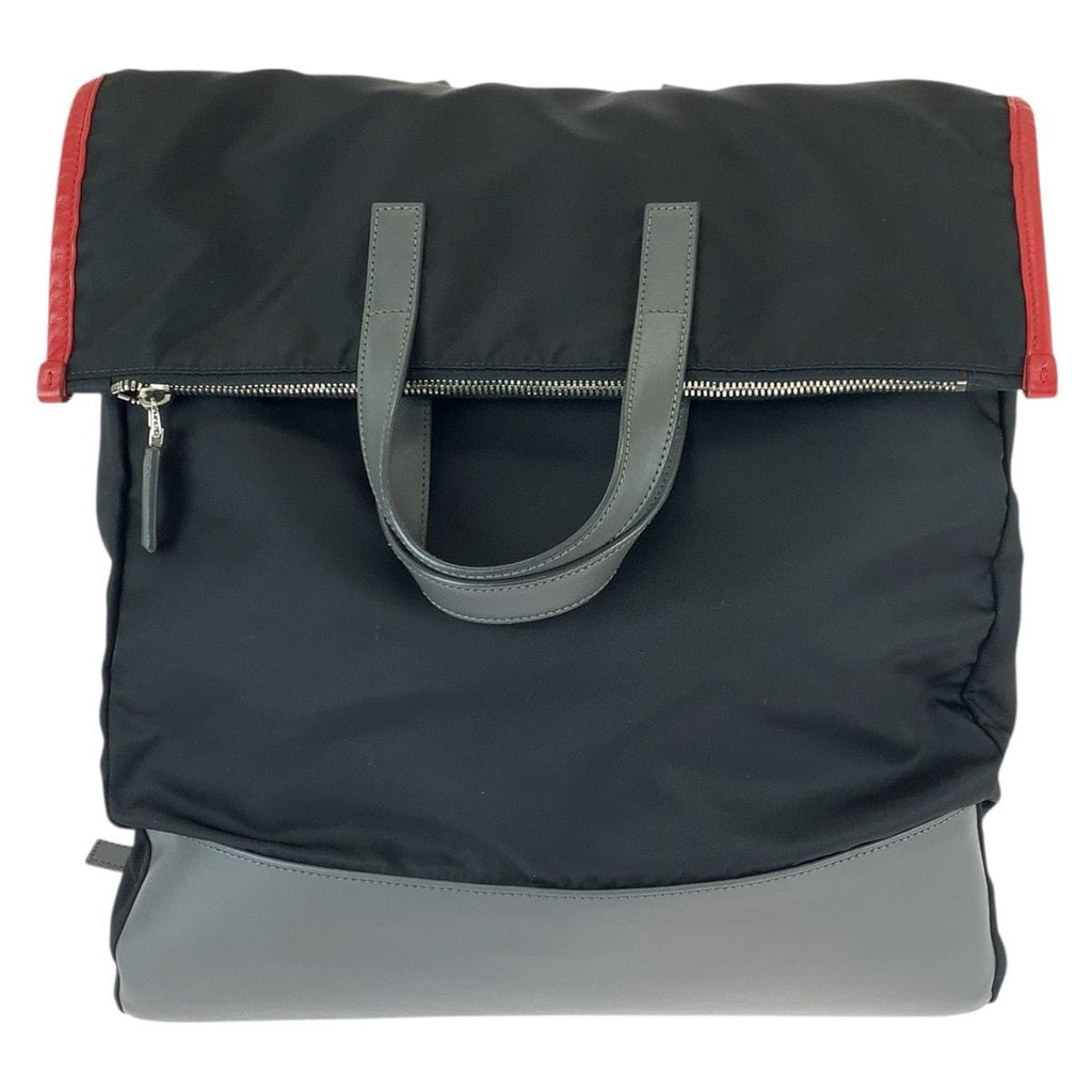 Prada Tessuto 2-Way Black Nylon Leather Backpack