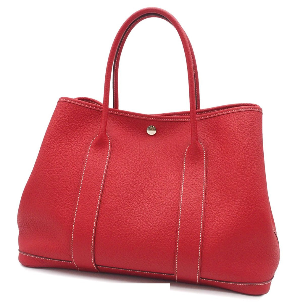 Hermes Garden Party PM Rouge Casaque Silver Country Tote Bag — view 2