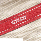 Hermes Garden Party PM Rouge Casaque Silver Country Tote Bag — view 6