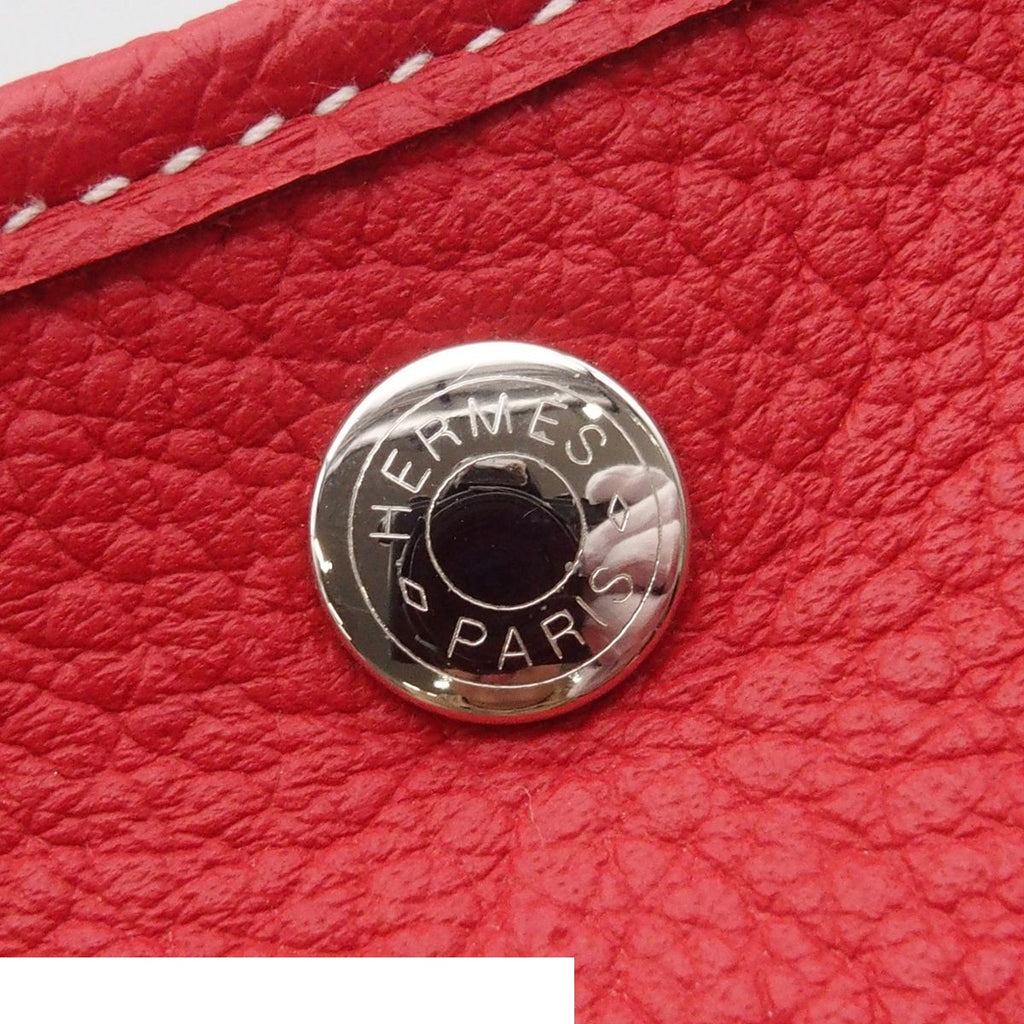 Hermes Garden Party PM Rouge Casaque Silver Country Tote Bag — view 8