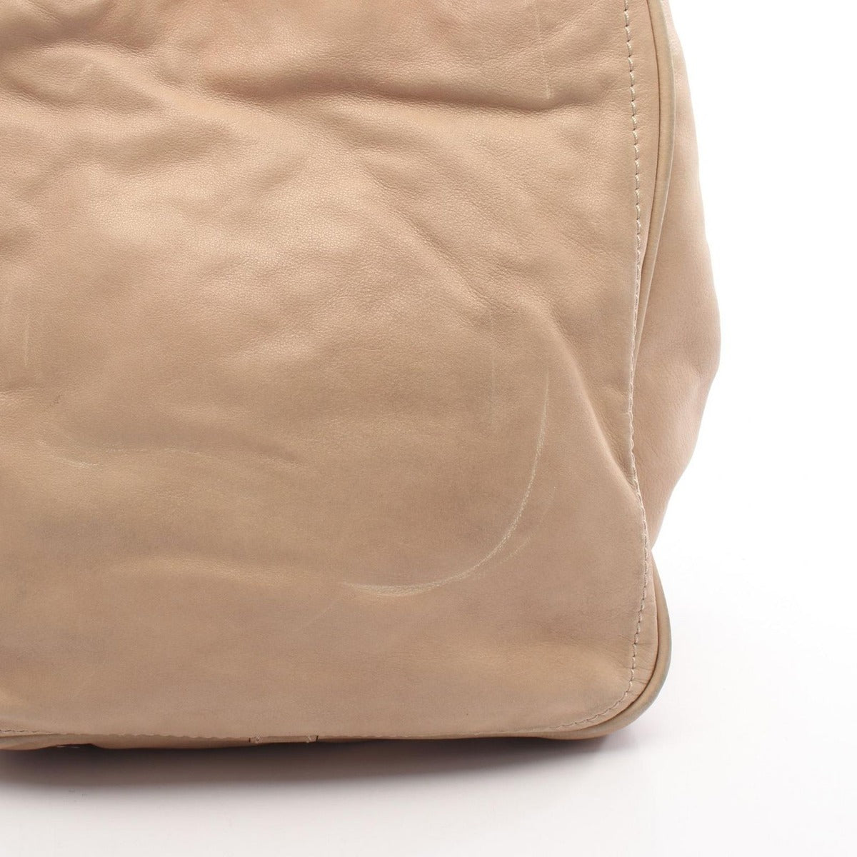 Loewe Shoulder Bag Anagram 322.75.004 Beige Leather Tassel Tote — view 8