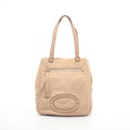 Loewe Shoulder Bag Anagram 322.75.004 Beige Leather Tassel Tote
