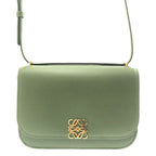Loewe Goya Anagram Logo Leather Small Shoulder Bag Green — view 3