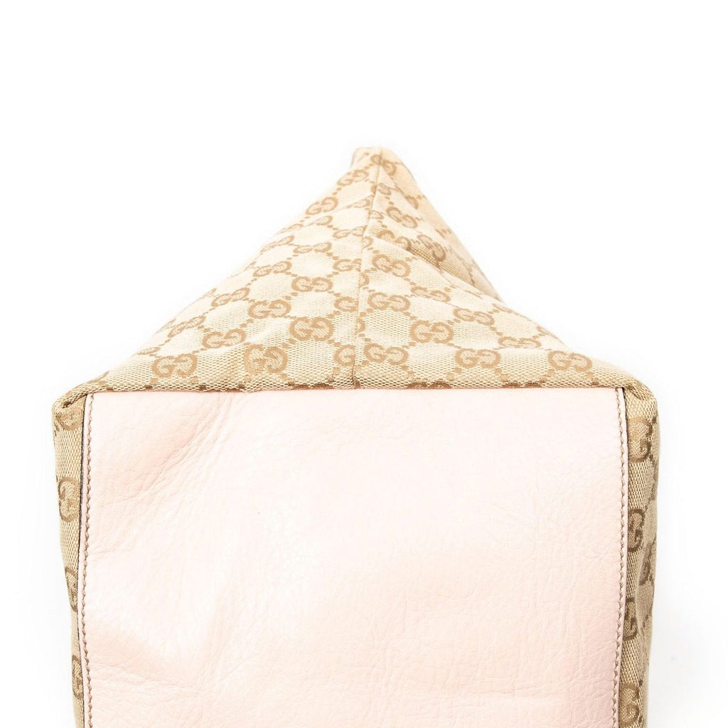 Gucci Web Trapeze Tote Light Pink Beige GG Canvas — view 7