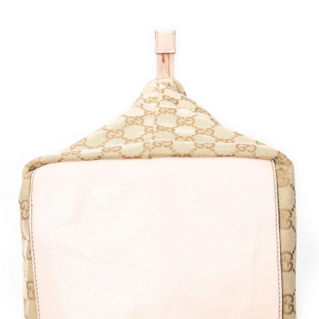 Gucci Web Trapeze Tote Light Pink Beige GG Canvas — view 8