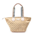 Gucci Web Trapeze Tote Light Pink Beige GG Canvas