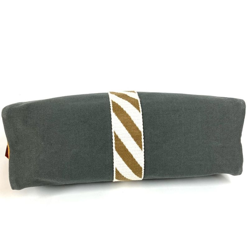 Hermes Clutch Bag Gimetou GM Cotton Gray — view 6