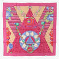 Hermes Carre 90 Tibet II 2 Silk Pink Scarf 0217