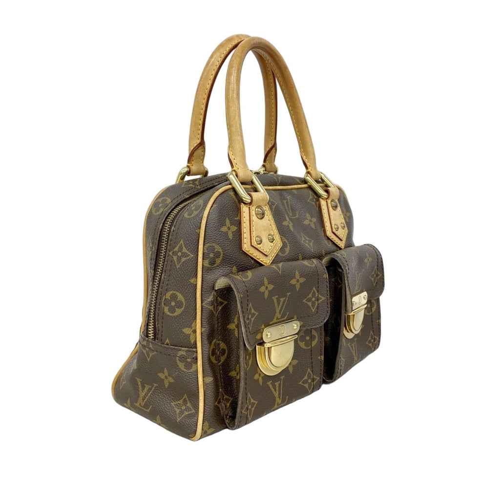 Louis Vuitton Handbag Monogram Manhattan PM Brown — view 2