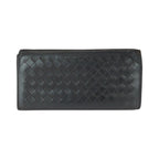 Bottega Veneta Intrecciato Brown Dark Leather Wallet