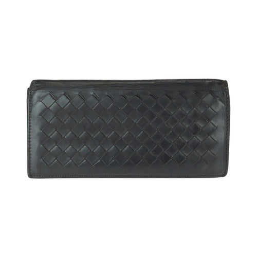 Bottega Veneta Intrecciato Brown Dark Leather Wallet