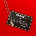 Chanel Coco Mark Motif GP Chain Necklace Pendant Choker Gold 22BS
