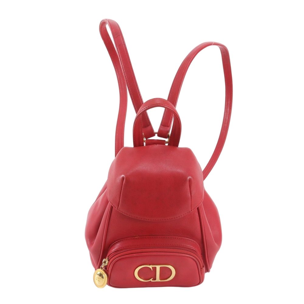 Dior CD Logo Leather Backpack Shoulder Bag