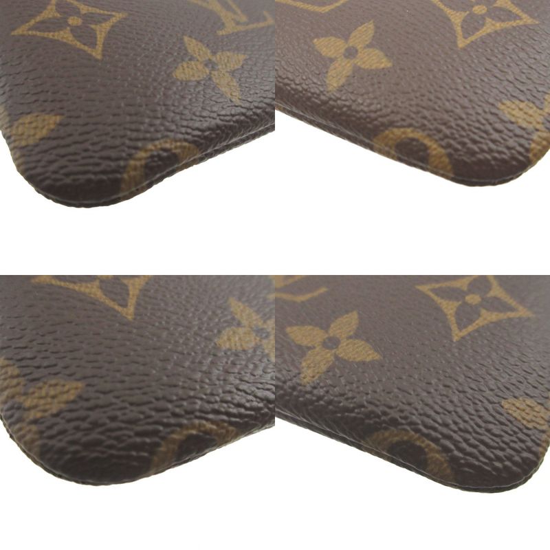 Louis Vuitton Monogram Pochette Cles Brown Coin Case Wallet 0973 — view 4