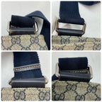 Gucci GG Supreme Shoulder Bag Navy School Commuting — view 7