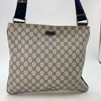 Gucci GG Supreme Shoulder Bag Navy School Commuting