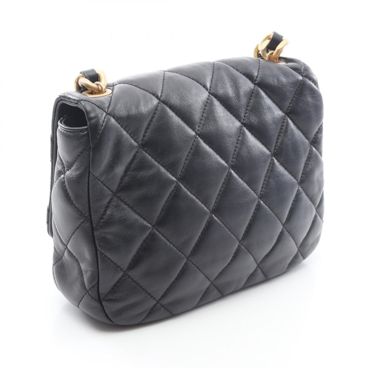 Chanel Shoulder Bag Quilted Black Lambskin — view 2