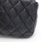 Chanel Shoulder Bag Quilted Black Lambskin — view 6