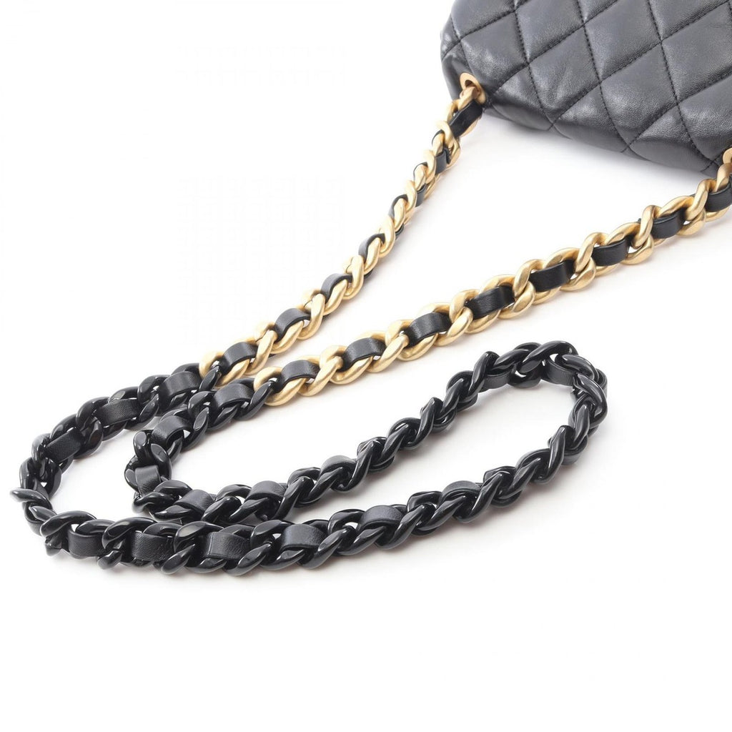 Chanel Shoulder Bag Quilted Black Lambskin — view 7