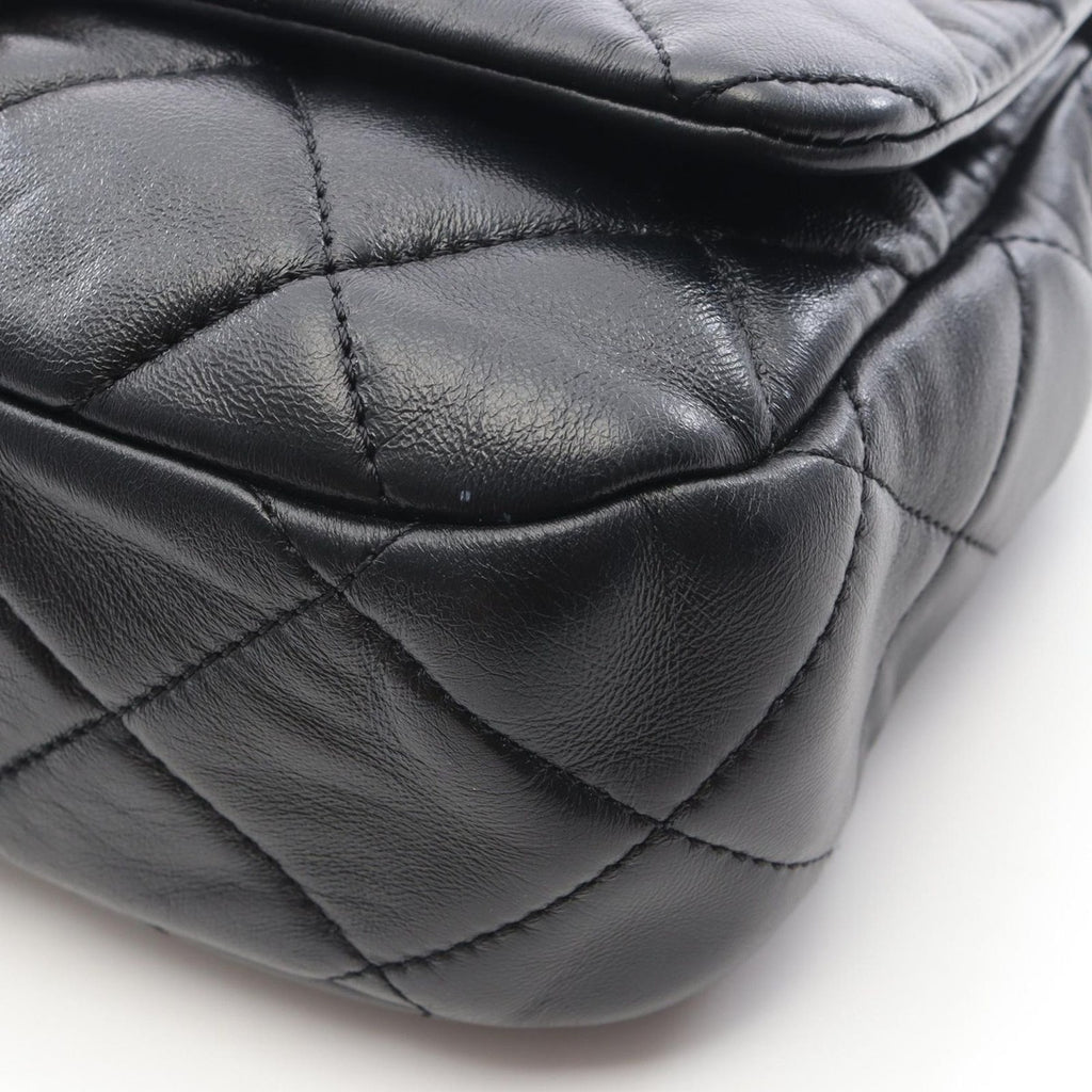 Chanel Shoulder Bag Quilted Black Lambskin — view 8