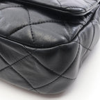 Chanel Shoulder Bag Quilted Black Lambskin — view 8