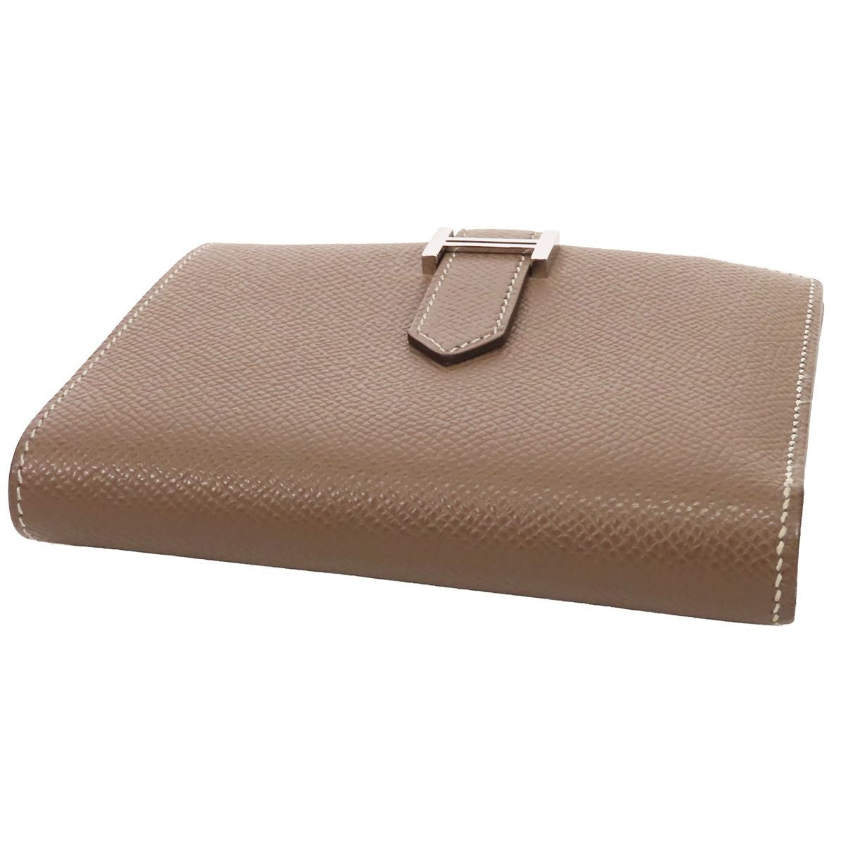 Hermes Bearn Compact Etoupe Silver Epsom Bifold Wallet — view 3